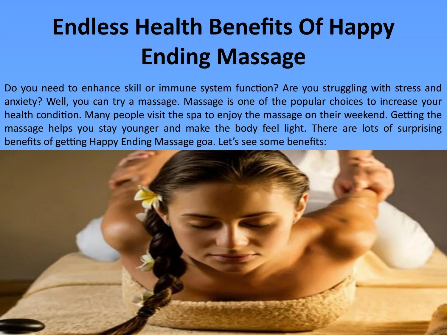 annette ralph recommends Best Massage Happy Ending