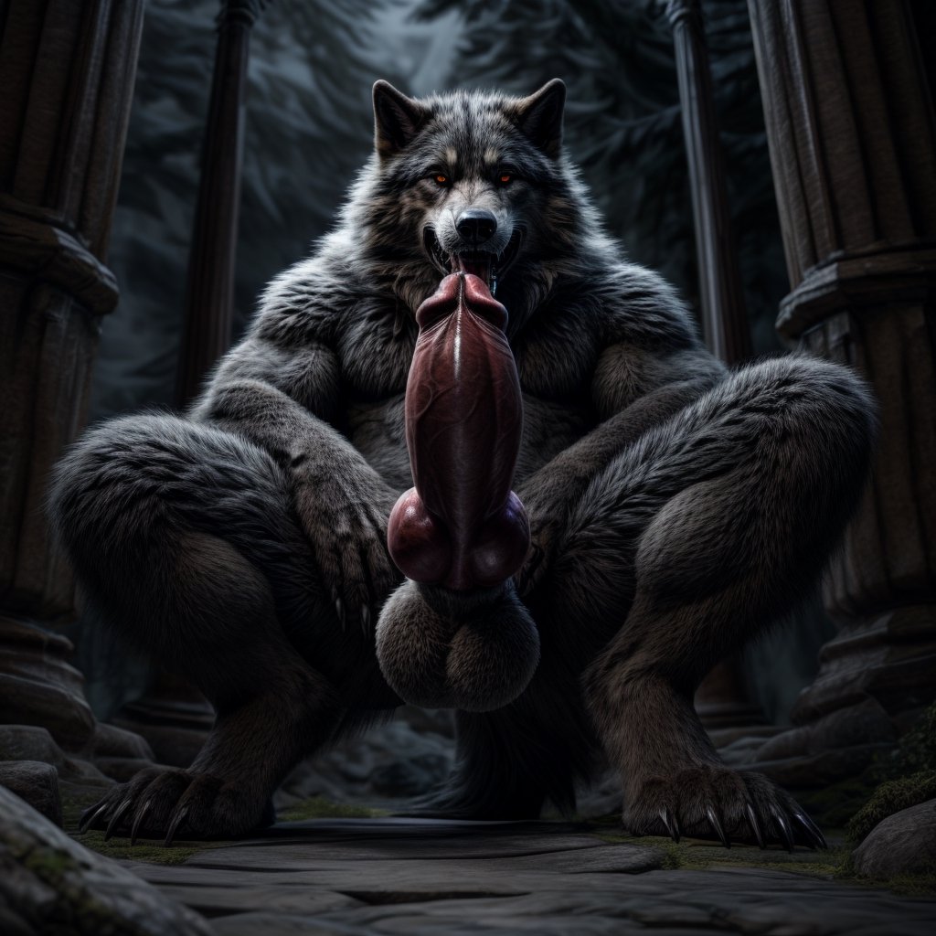 Best of Knotted cock werewolf