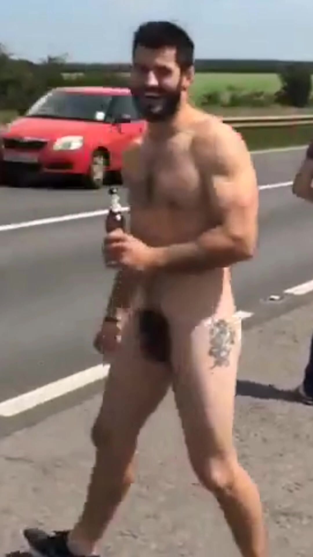 Best of Nude man in public