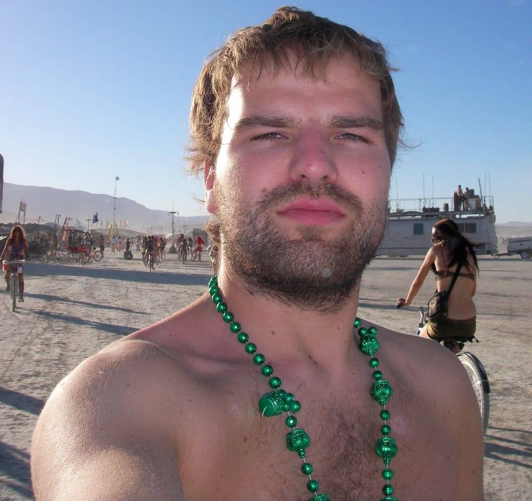 Naked Men Burning Man la croft