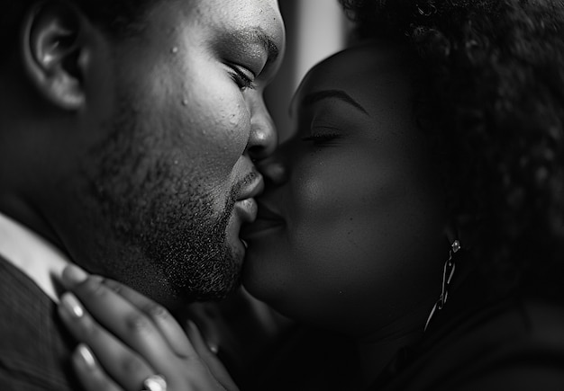 char hart add black couples kissing photo